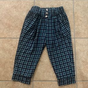 Plaid capri pants